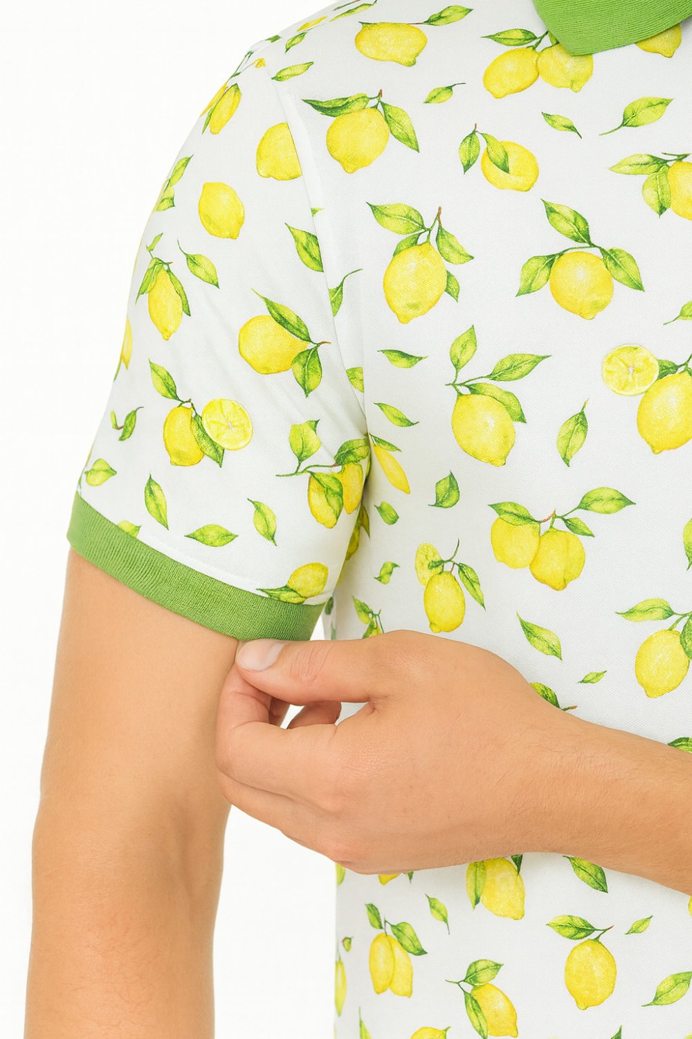 Parx Lemon Citrus Print  Half Sleeve Polo T-shirt