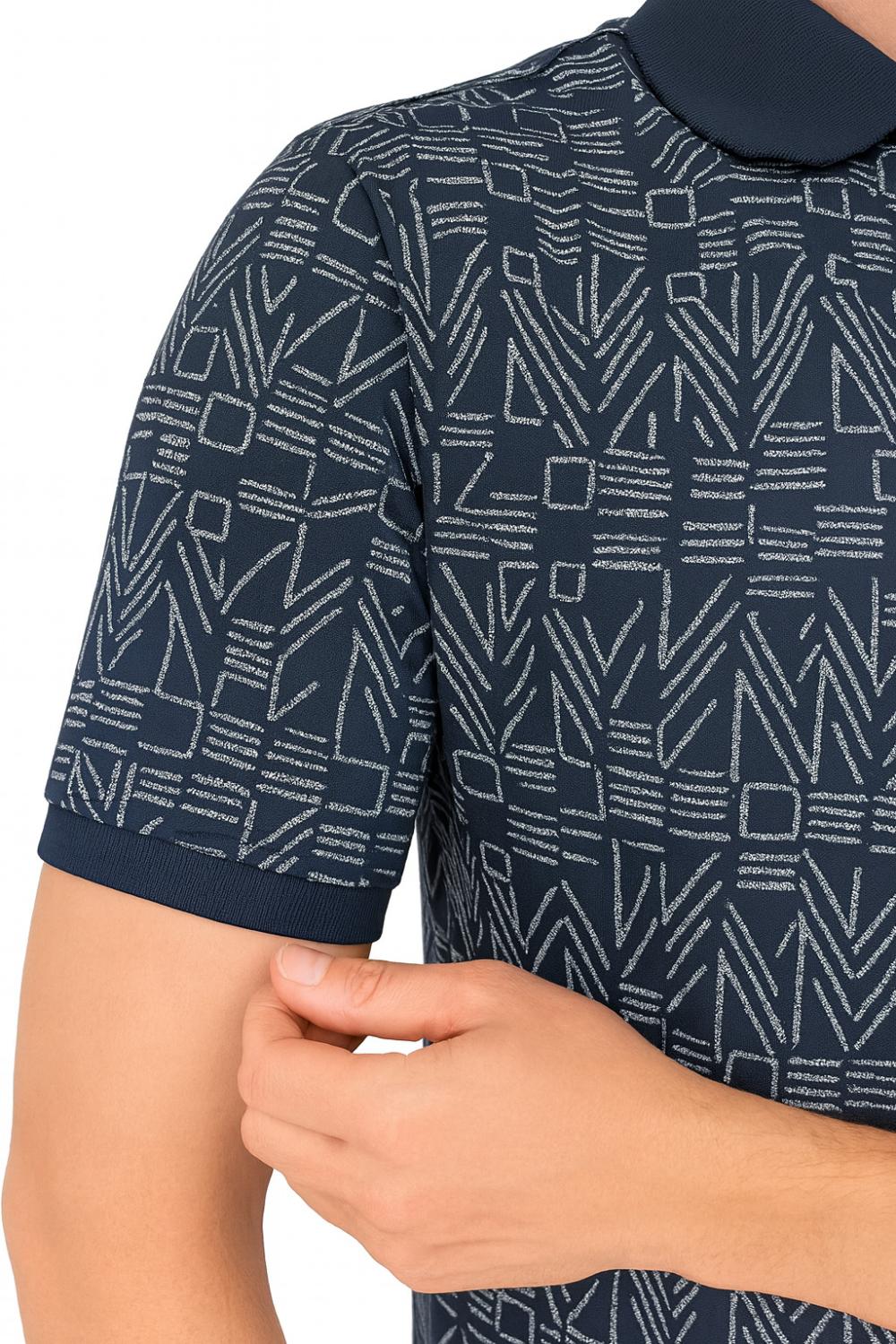 Parx  Half Sleeve  Abstract Print Polo T-shirt