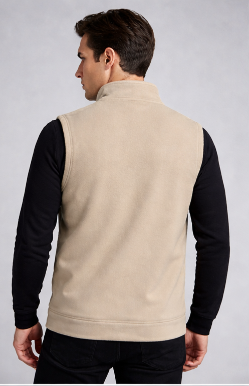 Soul Armor Mens Solid High Neck Sleeveless Outerwear Jacket