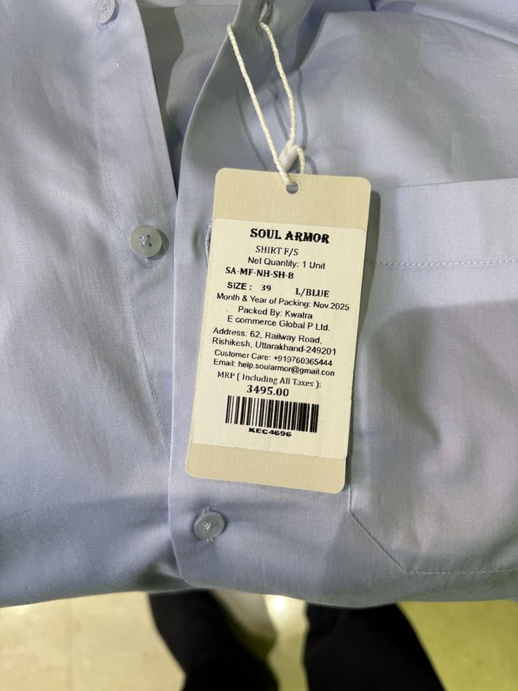 Soul Armor Solid Formal Full Sleeve Shirt