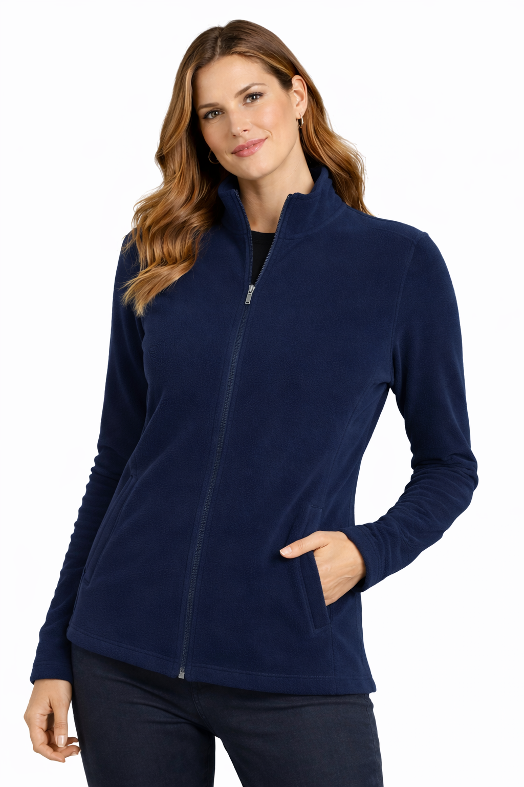 Soul Armor Solid Full Zip Fleece Winter Womens Jacket