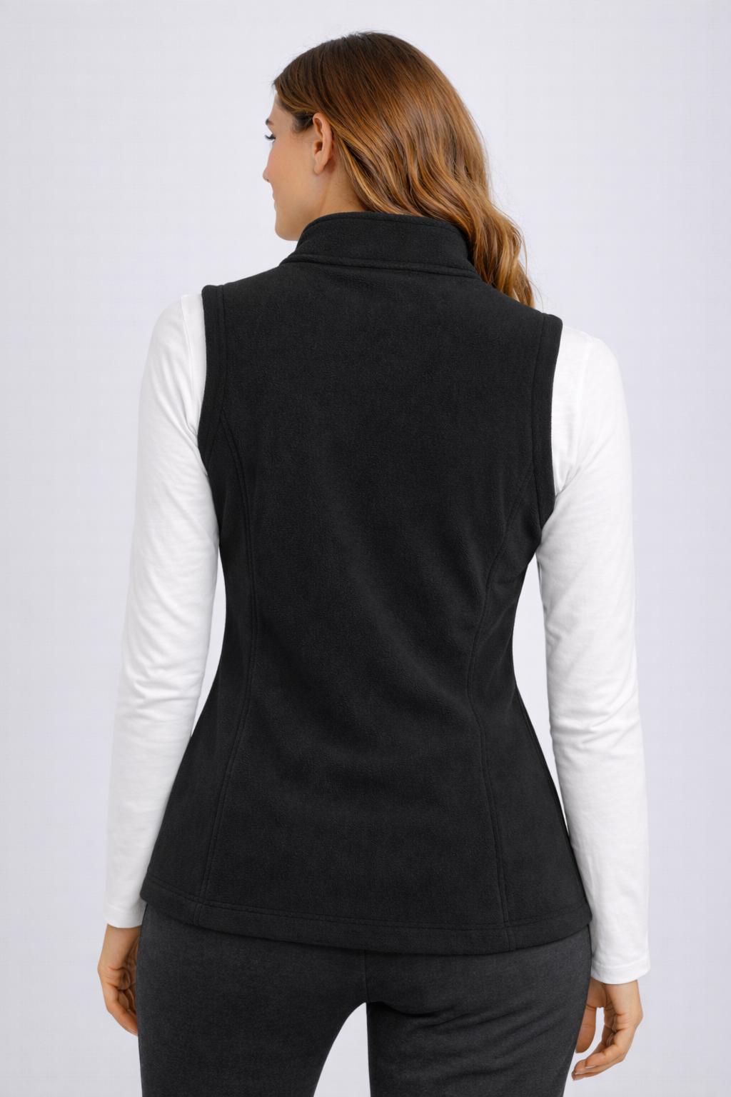 Soul Armor Solid Warm Fleece Sleeveless Womens Winter Jacket