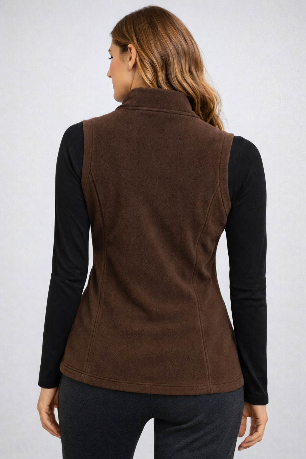 Soul Armor Solid Warm Fleece Sleeveless Womens Winter Jacket