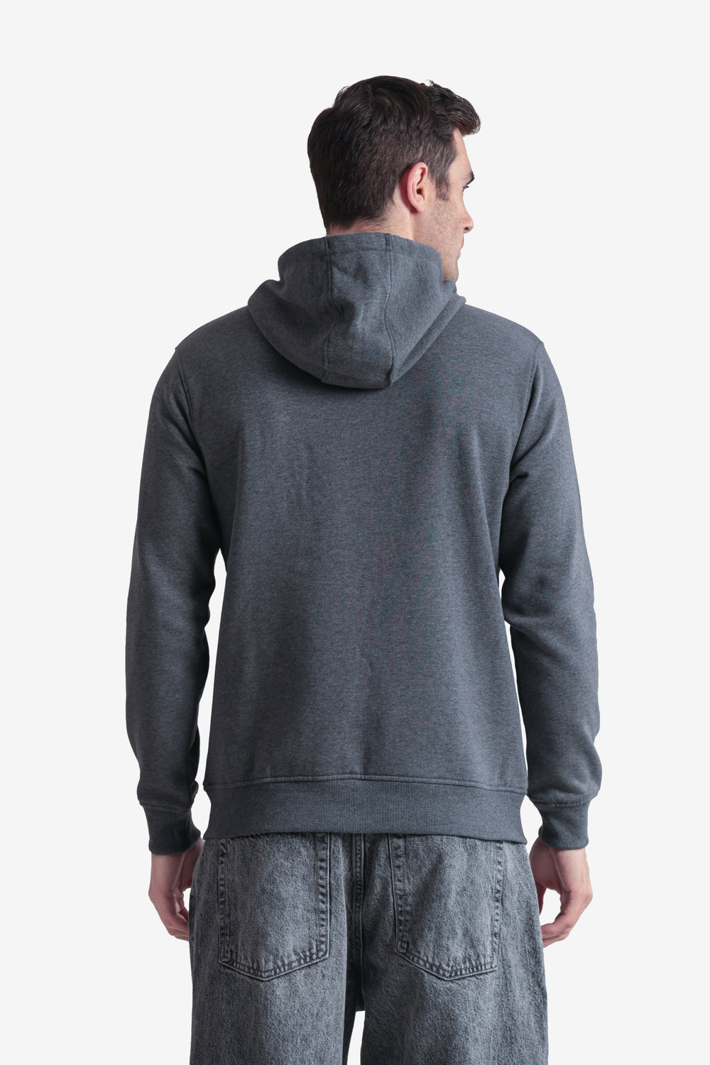 On-vers Solid Casual Zip-Up Hoodie