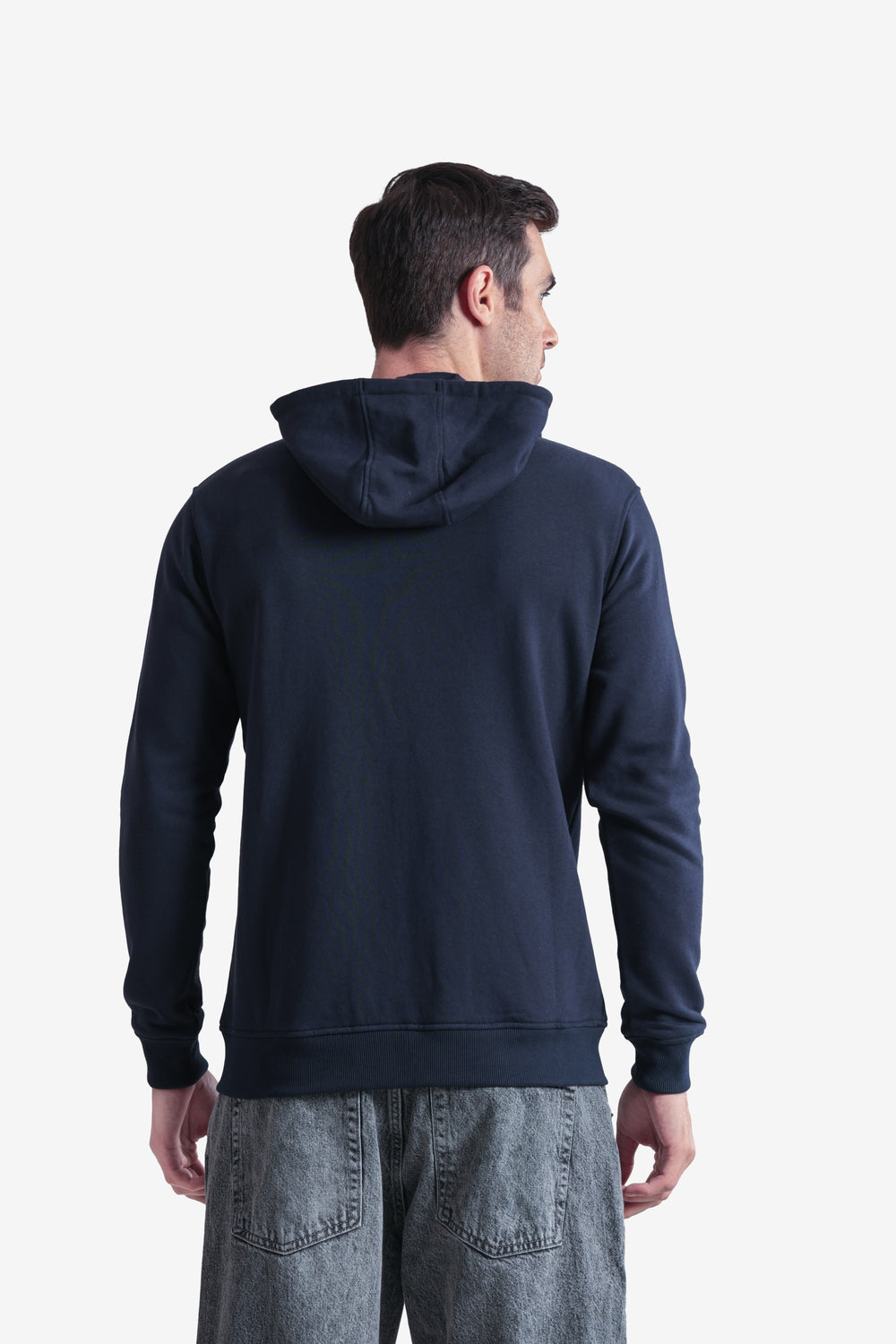 On-vers Solid Casual Zip-Up Hoodie