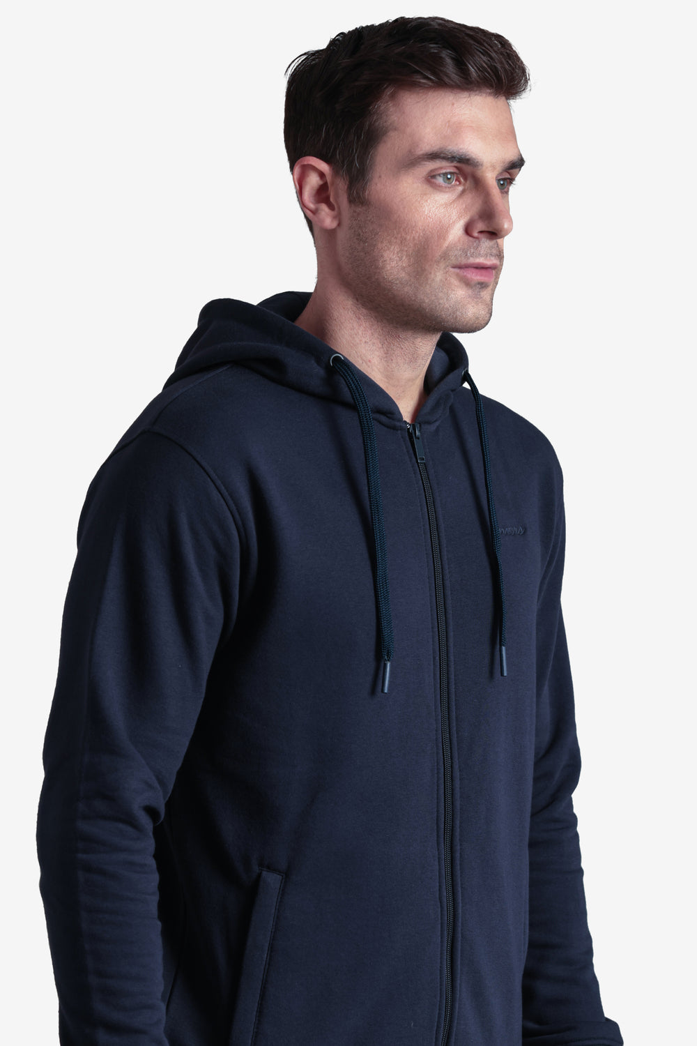 On-vers Solid Casual Zip-Up Hoodie