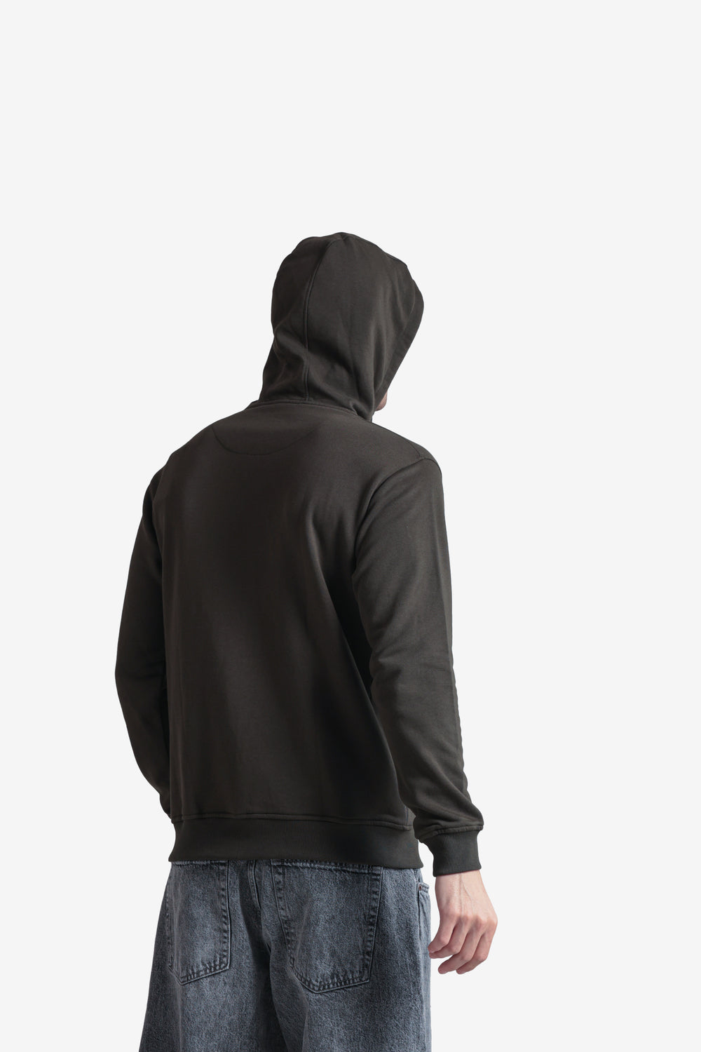 On-vers Solid Casual Zip-Up Hoodie