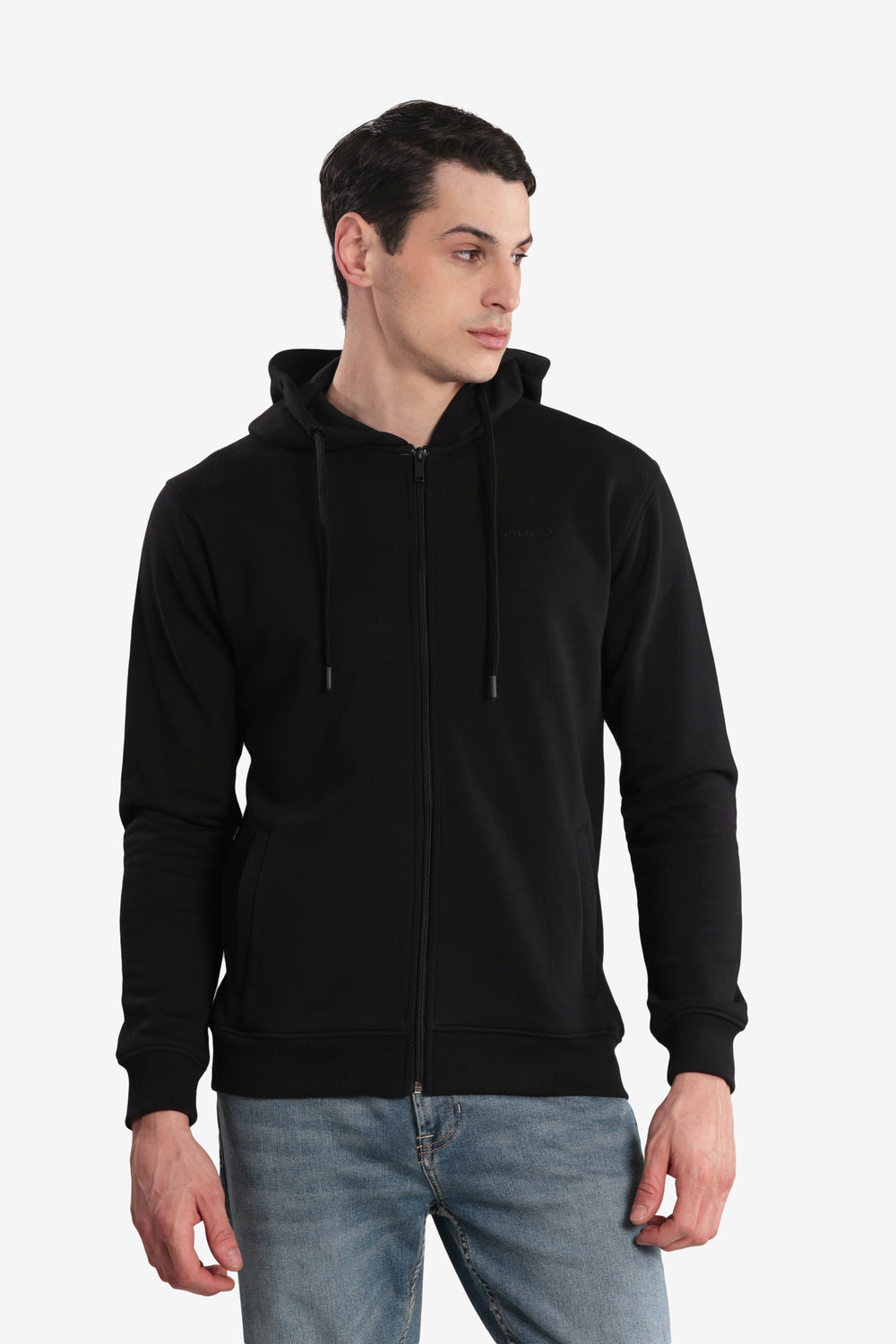 On-vers Solid Casual Zip-Up Hoodie